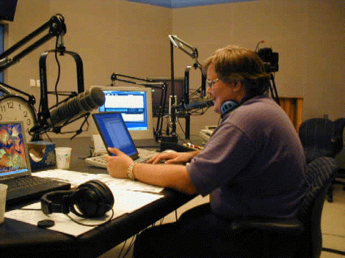 Scott at the new WHYY studio